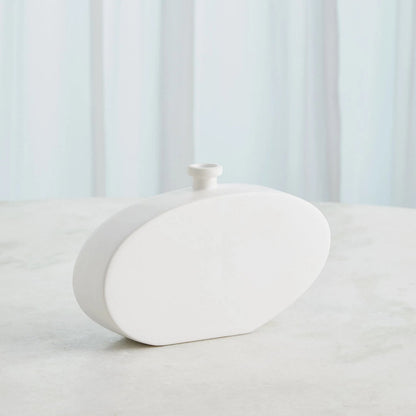 Bridwell Tall Bottle by Global Views in matte white. Made from ceramic in a modern style.