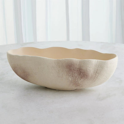 Sisal Oval Bowl by Global Views. Made from ceramic in a coastal style.
