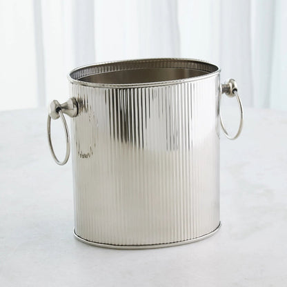 Winston Ice Bucket by Global Views. Made from stainless steel in a modern style.