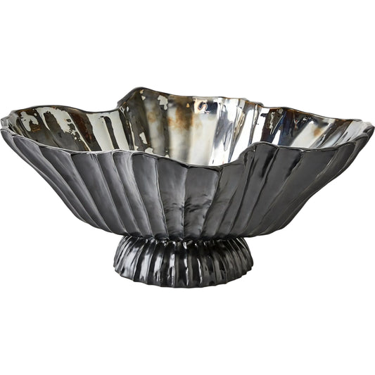 Folha Footed Bowl by Global Views. Made from earthenware in a modern style.