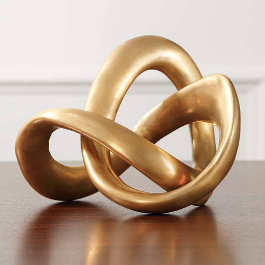 I'm Twisted by Global Views in lacquer. Made from brass in a modern style.