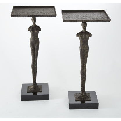 Modern Woman Table by Global Views in bronze. Made from iron, granite in a eclectic & global style.