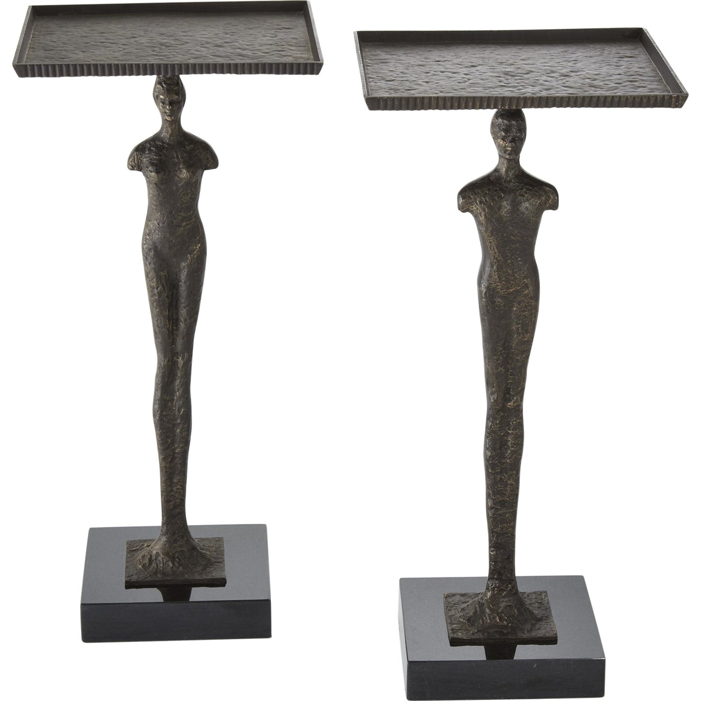 002 SR-701678 | Additional Silo | Modern Woman Table by Global Views in bronze. Made from iron, granite in a eclectic & global style.