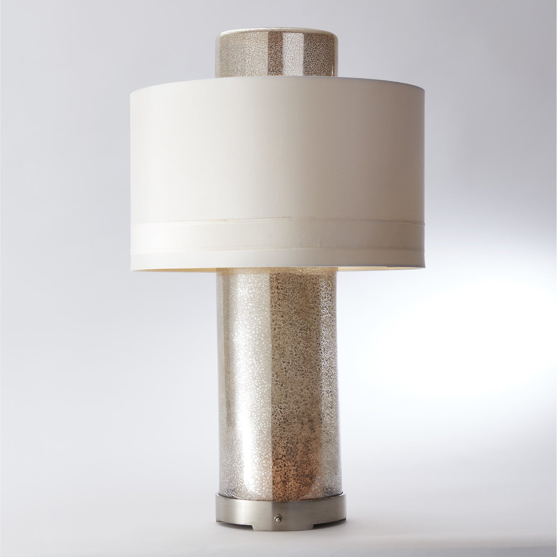 House Lamp by Global Views in nickel. Made from hand-blown antique mercury glass in a eclectic & global style.