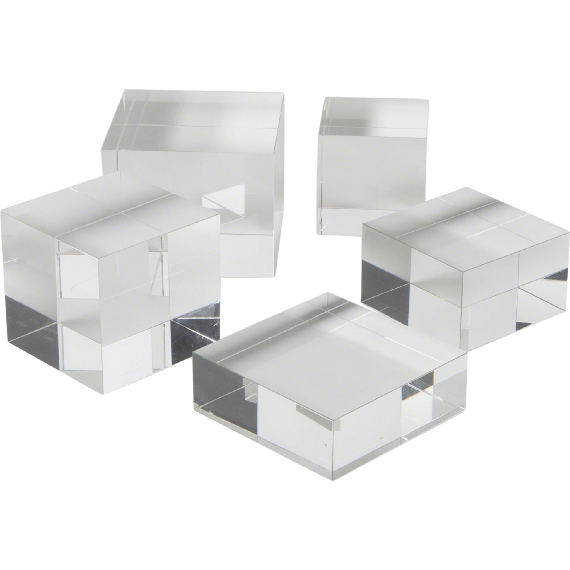 Crystal Cube Riser by Global Views. Made from crystal in a modern style.