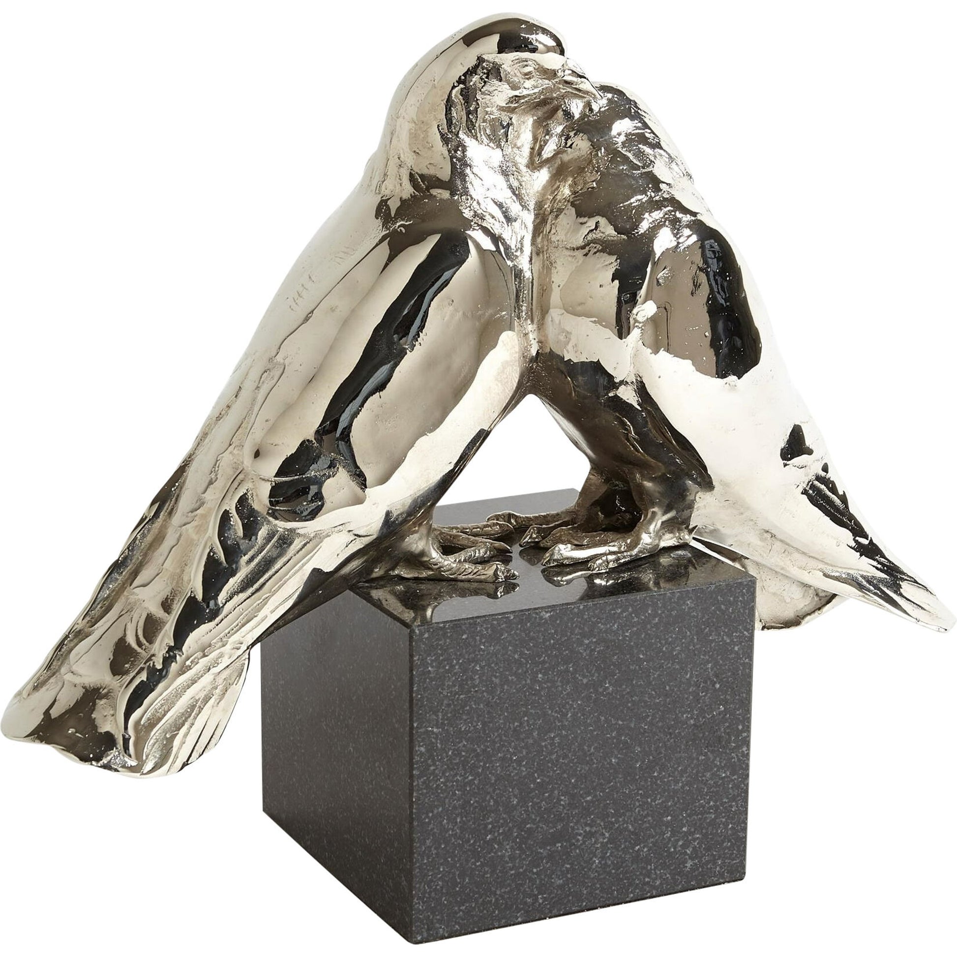 Love Doves by Global Views in brass. Made from brass, white marble in a transitional style.