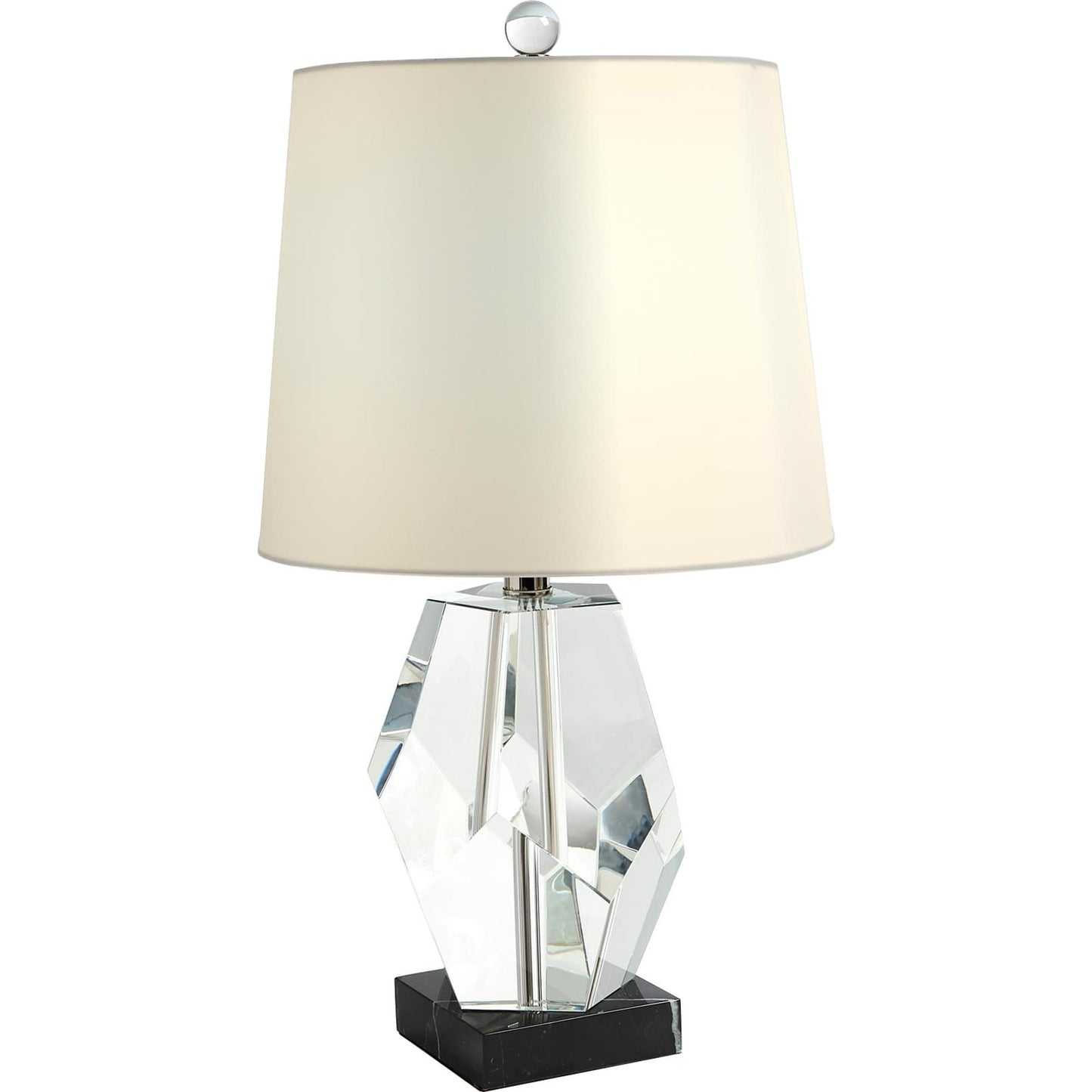 001 SR-890594 | Primary Silo | Facet Block Lamp by Global Views in crystal. Made from crystal, marble in a modern style.