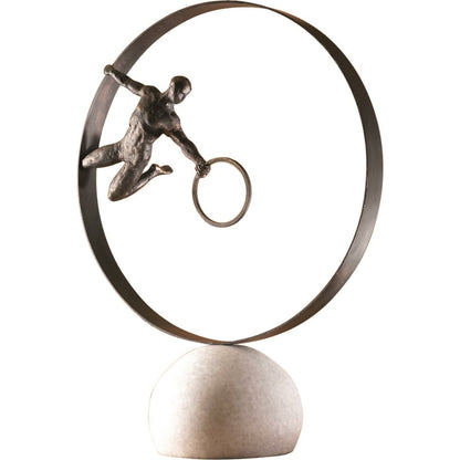 Circle in Circle Man by Global Views. Made from iron, white marble in a eclectic & global style.