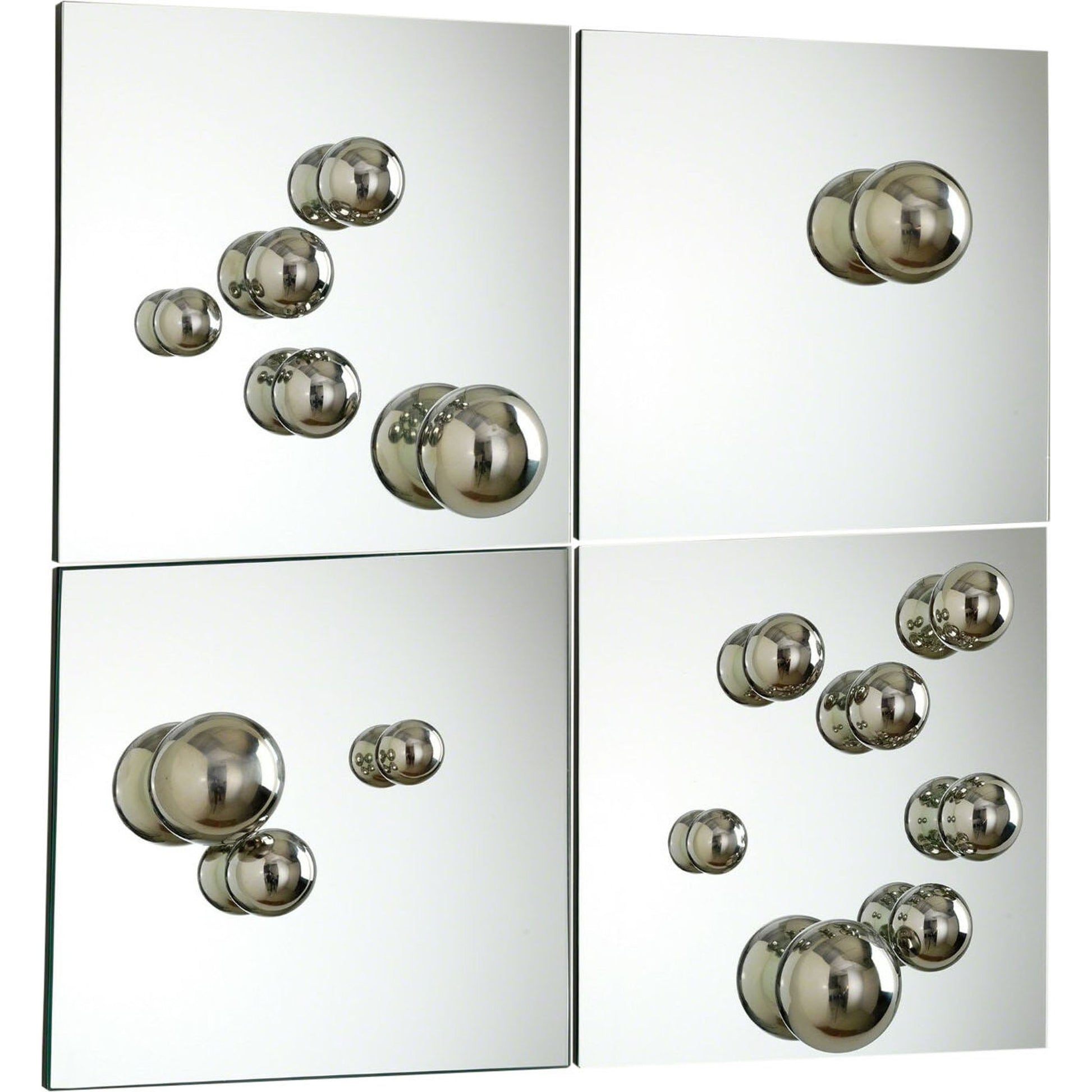 Sphere Mirrors by Global Views. Made from glass in a modern style.