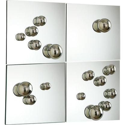 Sphere Mirrors by Global Views. Made from glass in a modern style.