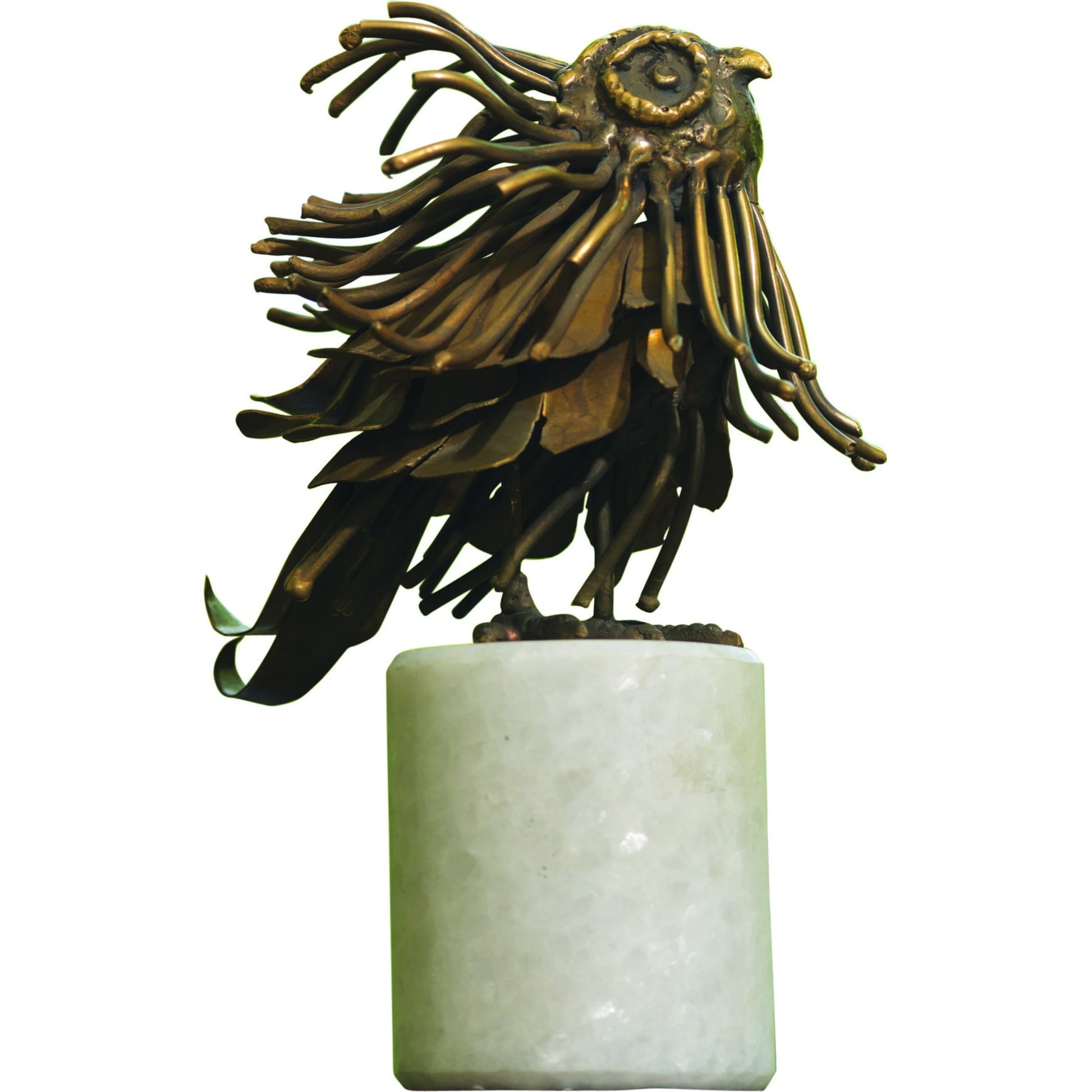 Mod Owl by Global Views. Made from brass, marble in a eclectic & global style.