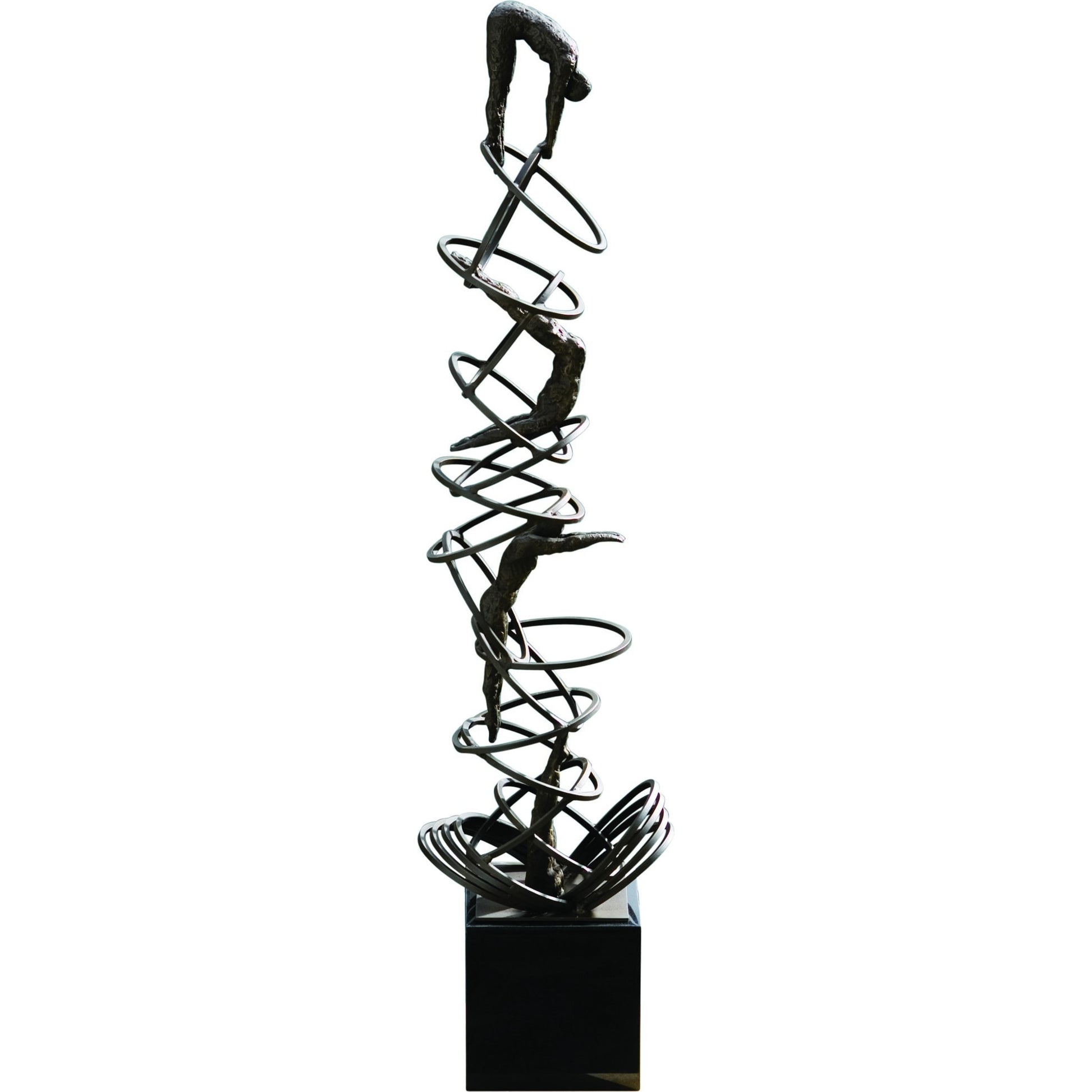 Diver Sculpture by Global Views in bronze. Made from iron, granite in a eclectic & global style.