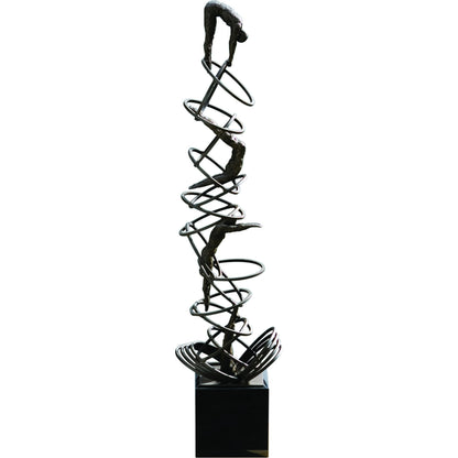 Diver Sculpture by Global Views in bronze. Made from iron, granite in a eclectic & global style.