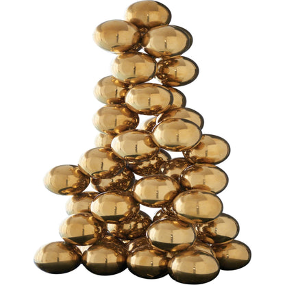 Sphere Sculpture by Global Views. Made from brass in a modern style.