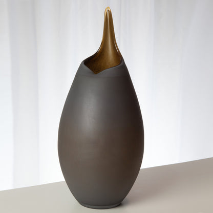 Frosted Vase by Global Views. Made from glass in a modern style.