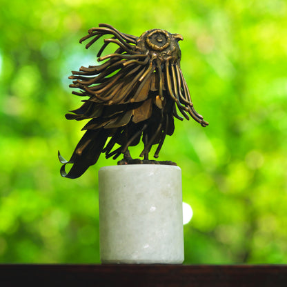 Mod Owl by Global Views. Made from brass, marble in a eclectic & global style.
