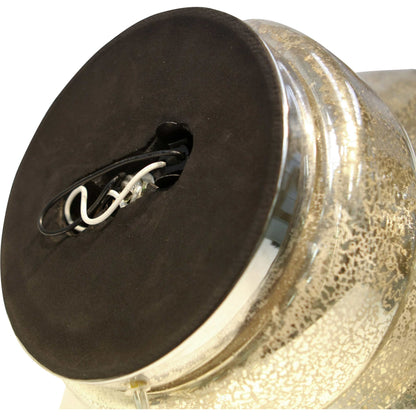 Inner Lamp by Global Views in nickel. Made from hand-blown antique mercury glass in a eclectic & global style.