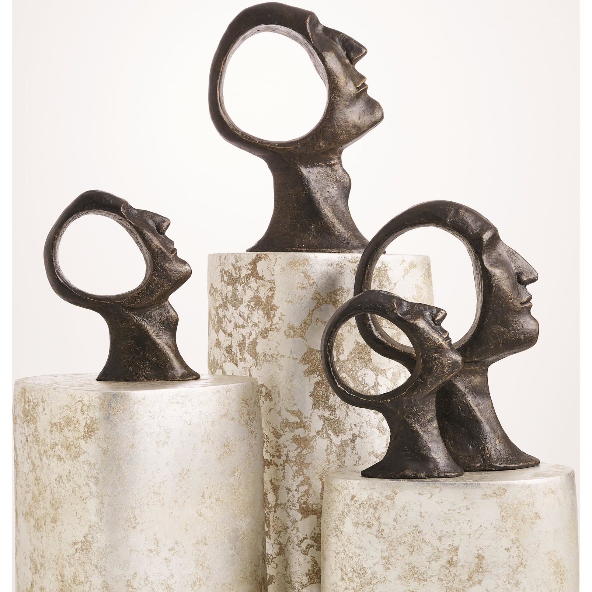 Hollow Head Man by Global Views in bronze. Made from iron in a eclectic & global style.