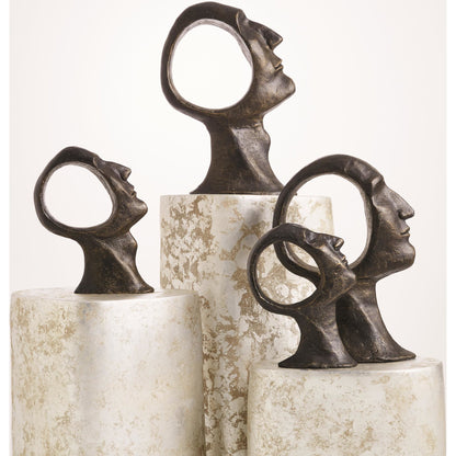 Hollow Head Man by Global Views in bronze. Made from iron in a eclectic & global style.