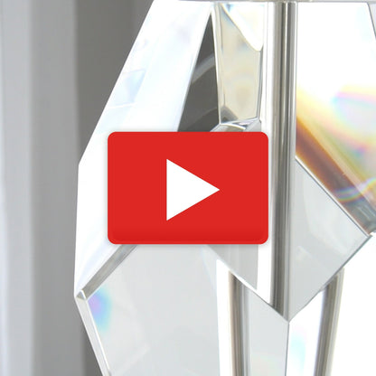 Facet Block Lamp by Global Views in crystal. Made from crystal, marble in a modern style.