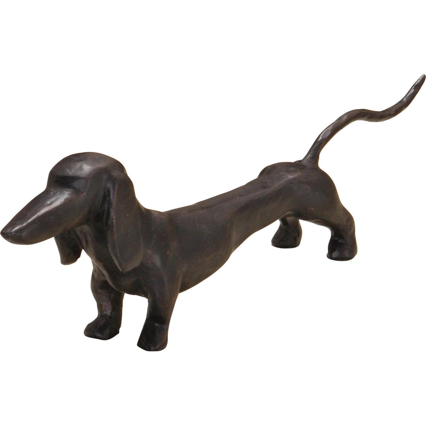 001 SR-701072 | Primary Silo | Dachshund Hound Sculpture by Global Views in bronze. Made from cast iron in a eclectic & global style.