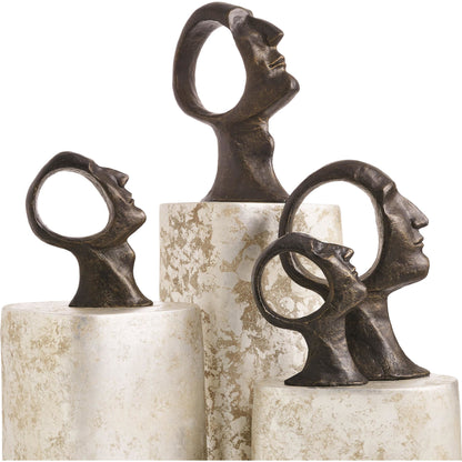 Hollow Head Man by Global Views in bronze. Made from iron in a eclectic & global style.