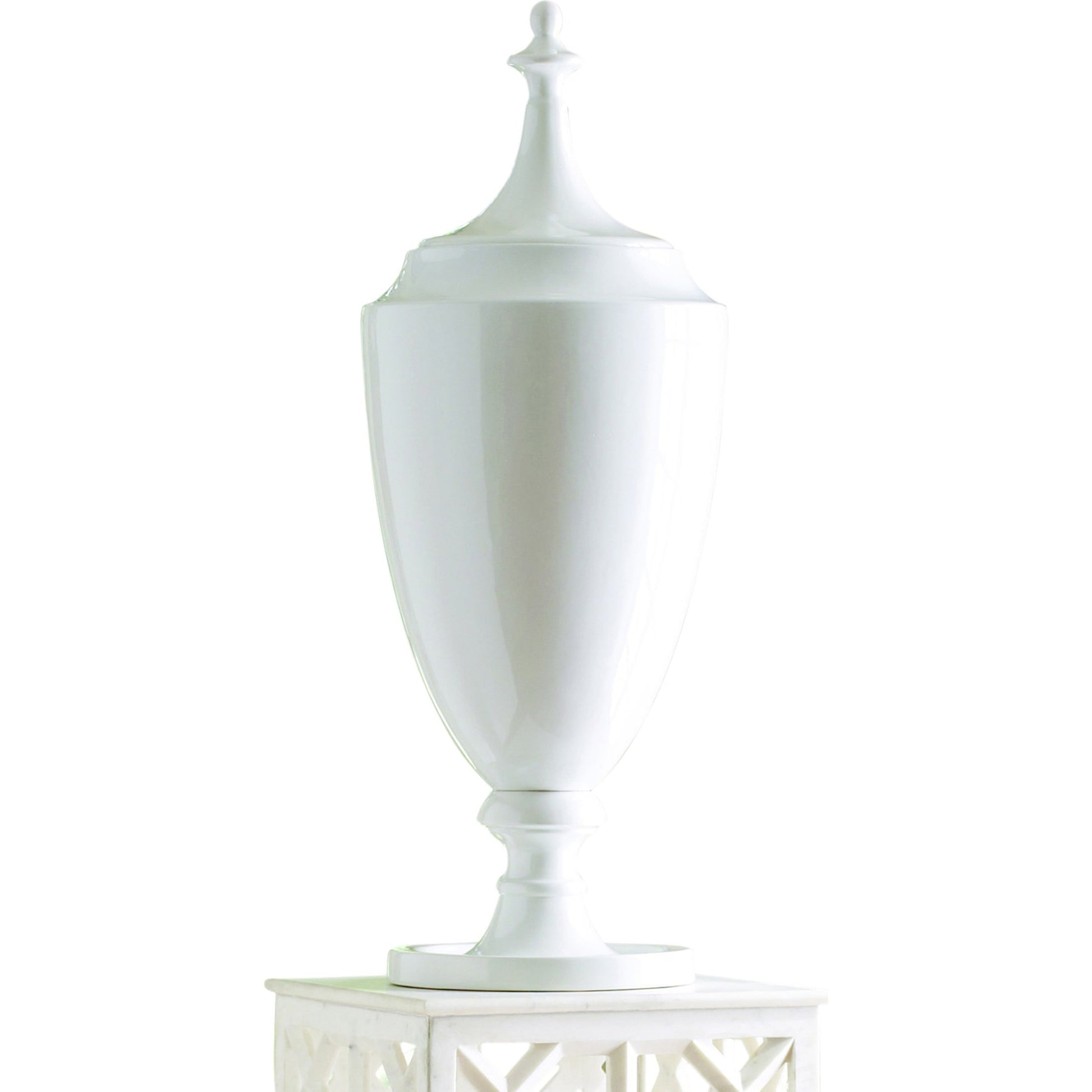 Grande Urn with Lid by Global Views. Made from ceramic in a transitional style.