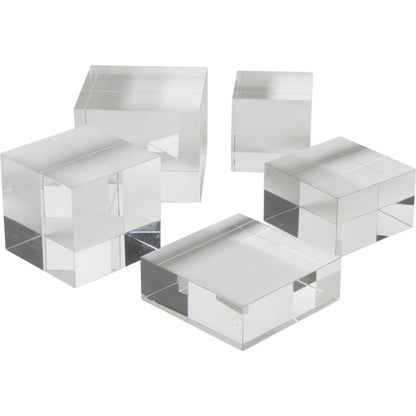 Crystal Cube Riser by Global Views. Made from crystal in a modern style.