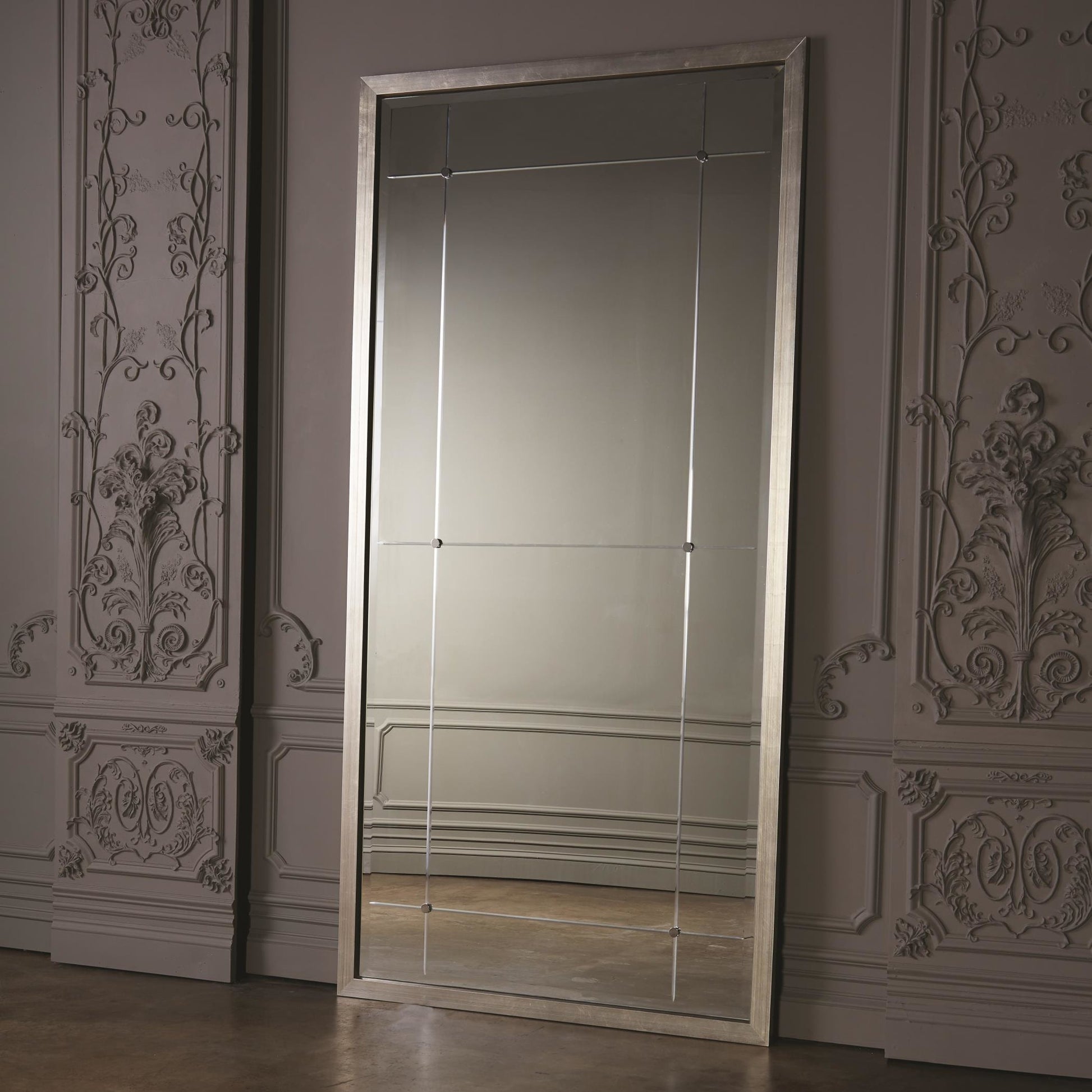 Beaumont Floor Mirror by Global Views. Made from unique in a transitional style.