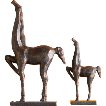 Cubist Horse by Global Views in bronze patina. Made from cast iron in a eclectic & global style.