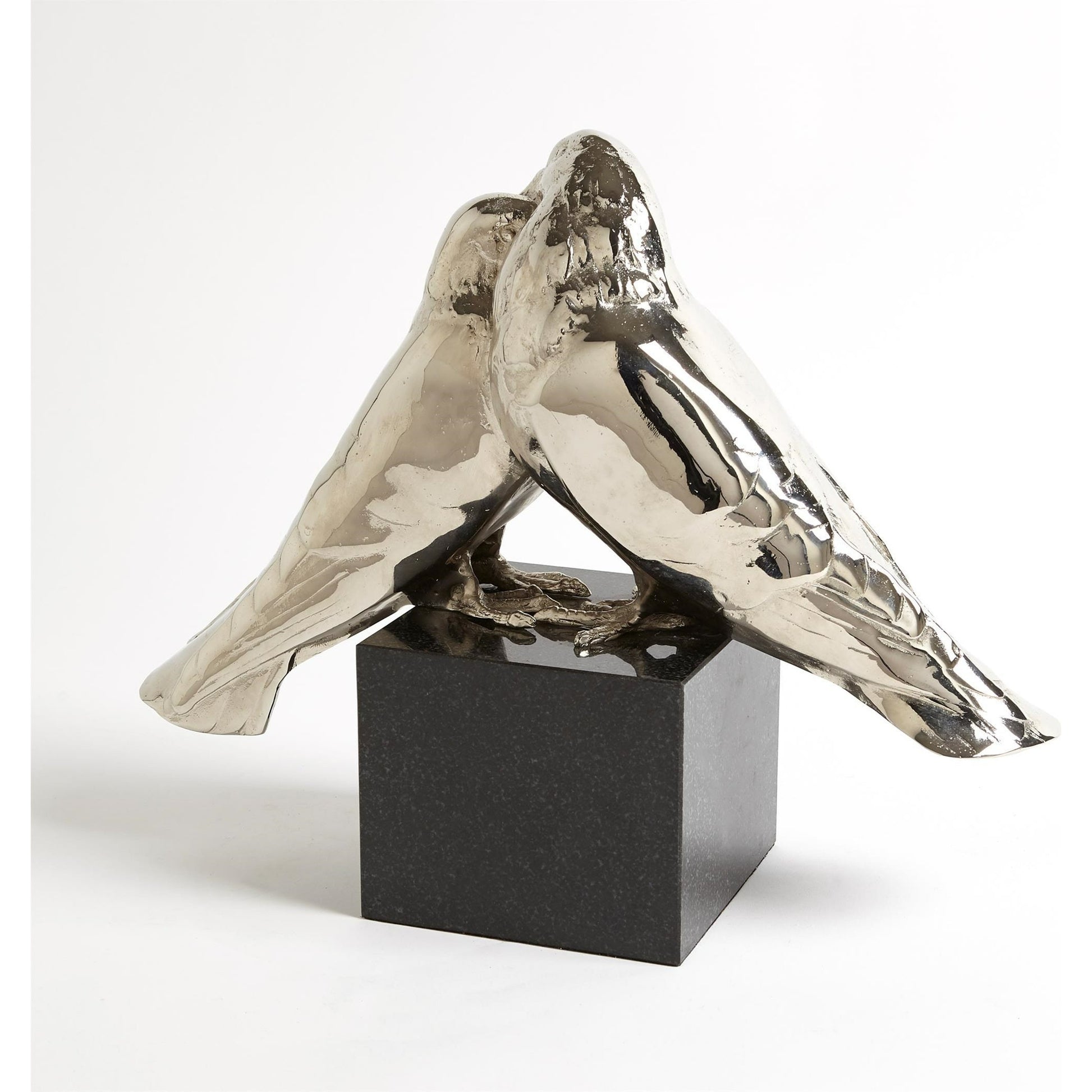 Love Doves by Global Views in brass. Made from brass, white marble in a transitional style.