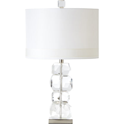 Stacked Gemstone Lamp by Global Views. Made from crystal, nickel in a modern style.