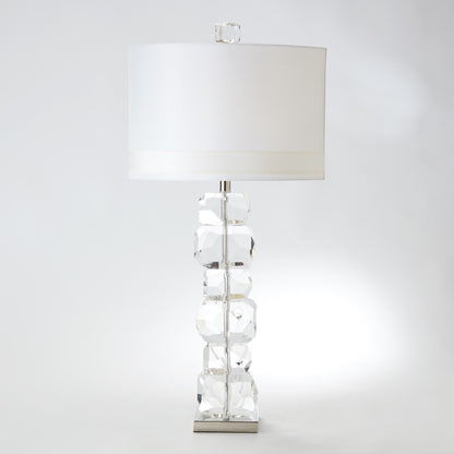 Stacked Gemstone Lamp by Global Views. Made from crystal, nickel in a modern style.
