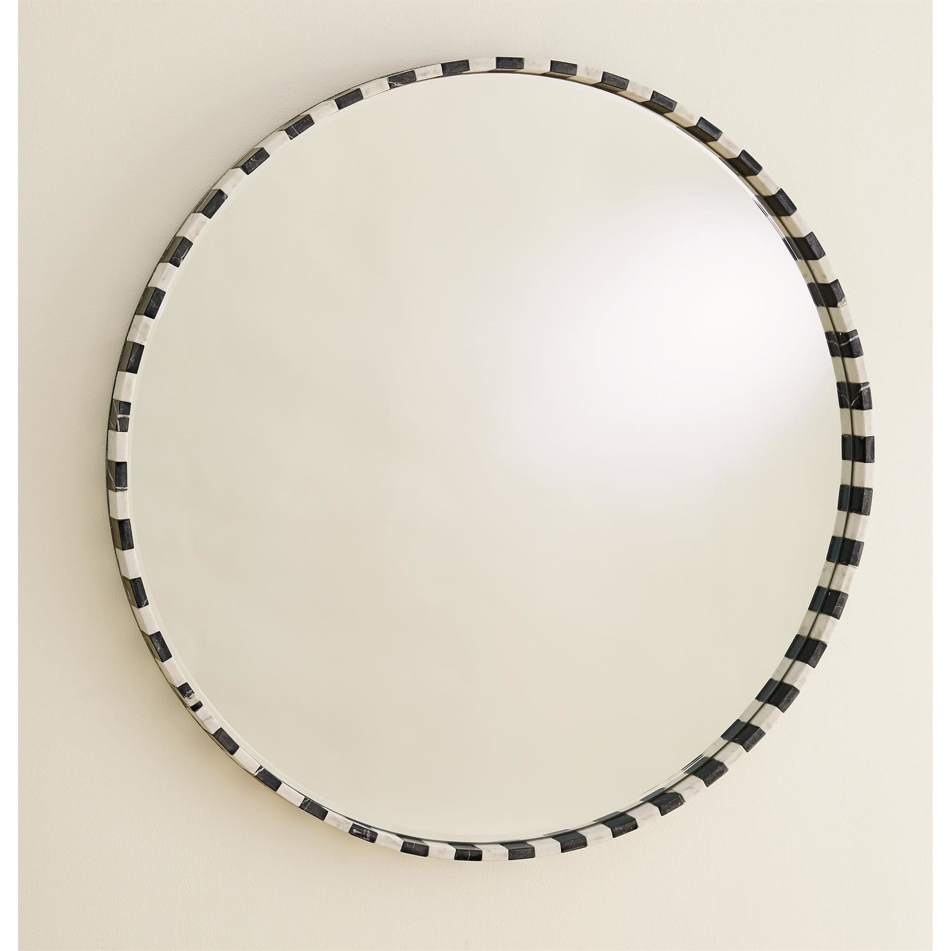 Black and White Marble Mirror by Global Views in black and white. Made from unique in a eclectic & global style.