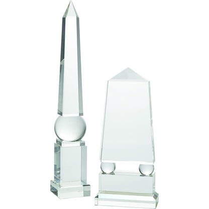 Crystal Obelisk by Global Views. Made from crystal in a modern style.