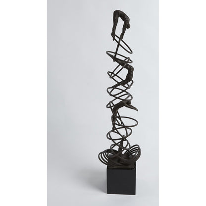 Diver Sculpture by Global Views in bronze. Made from iron, granite in a eclectic & global style.