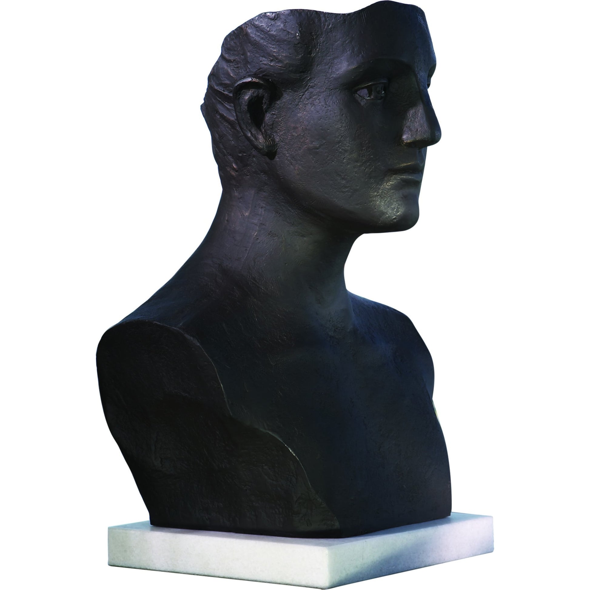 Head Sculpture by Global Views. Made from iron, white marble in a eclectic & global style.