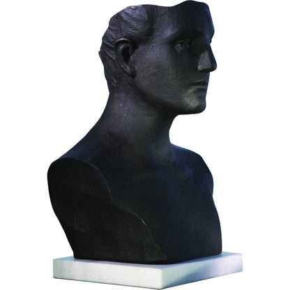 Head Sculpture by Global Views. Made from iron, white marble in a eclectic & global style.
