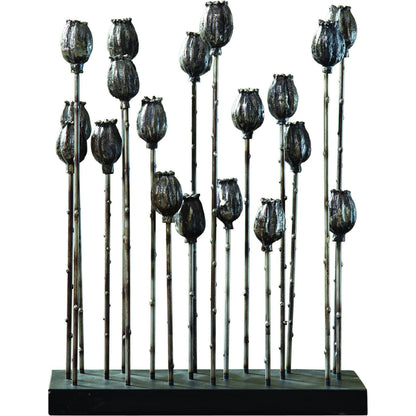 Poppy Pod Sculpture by Global Views. Made from cast iron in a eclectic & global style.