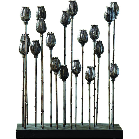 Poppy Pod Sculpture by Global Views. Made from cast iron in a eclectic & global style.