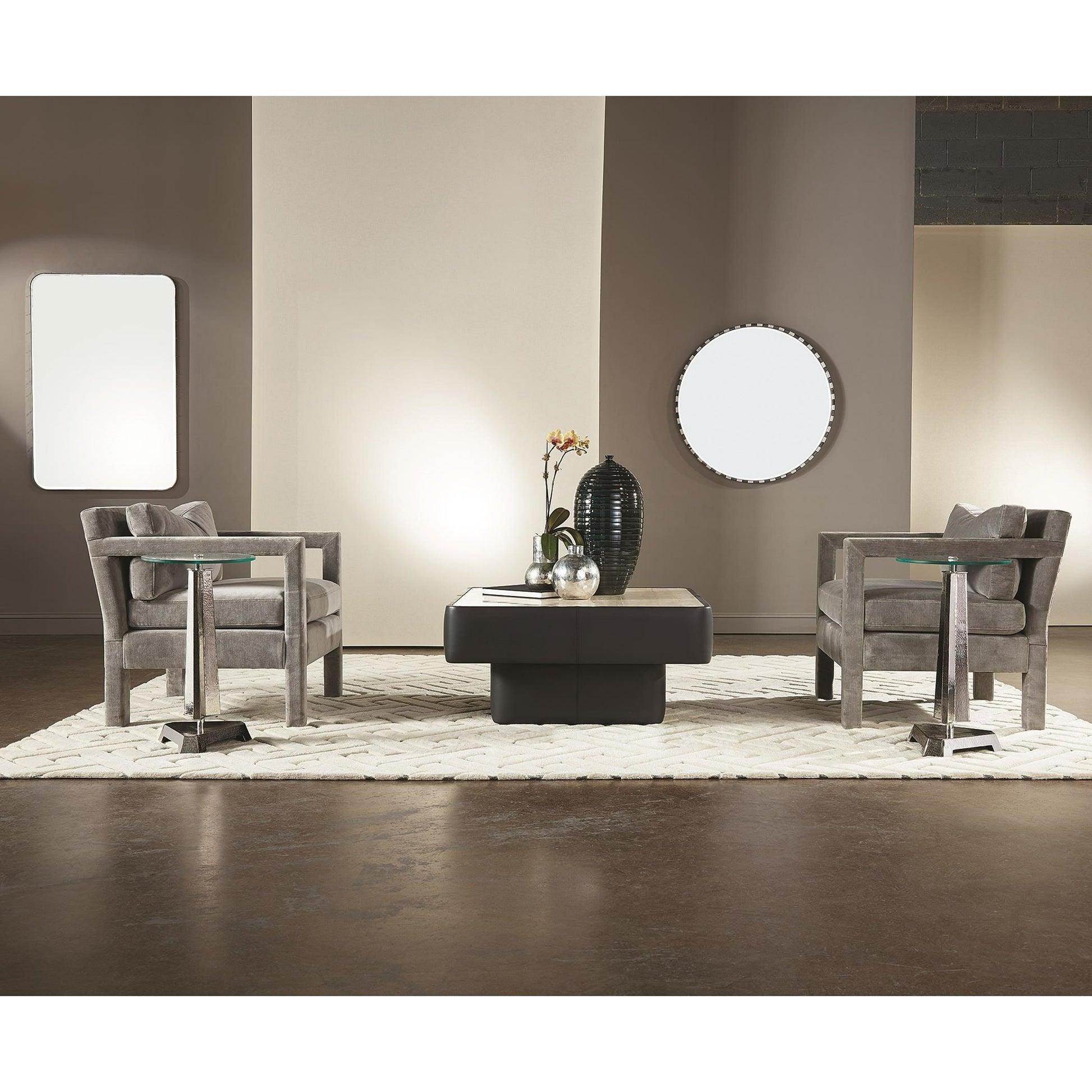 Black and White Marble Mirror by Global Views in black and white. Made from unique in a eclectic & global style.