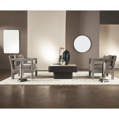 Black and White Marble Mirror by Global Views in black and white. Made from unique in a eclectic & global style.