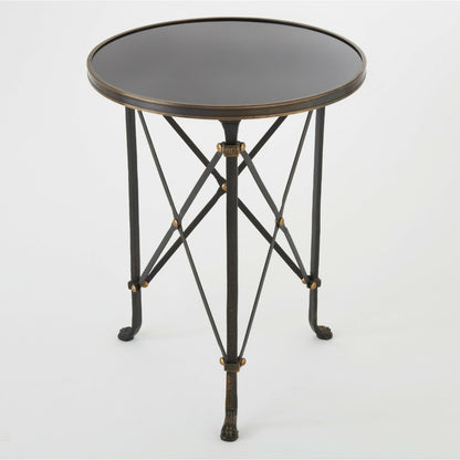 Directoire Table by Global Views in brass. Made from unique in a transitional style.