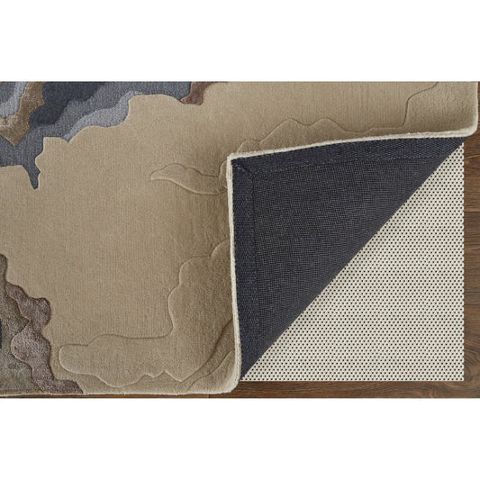 Serrano Transitional Rug - 8855F by Feizy in tan, brown, blue. Made from unique in a unique style.