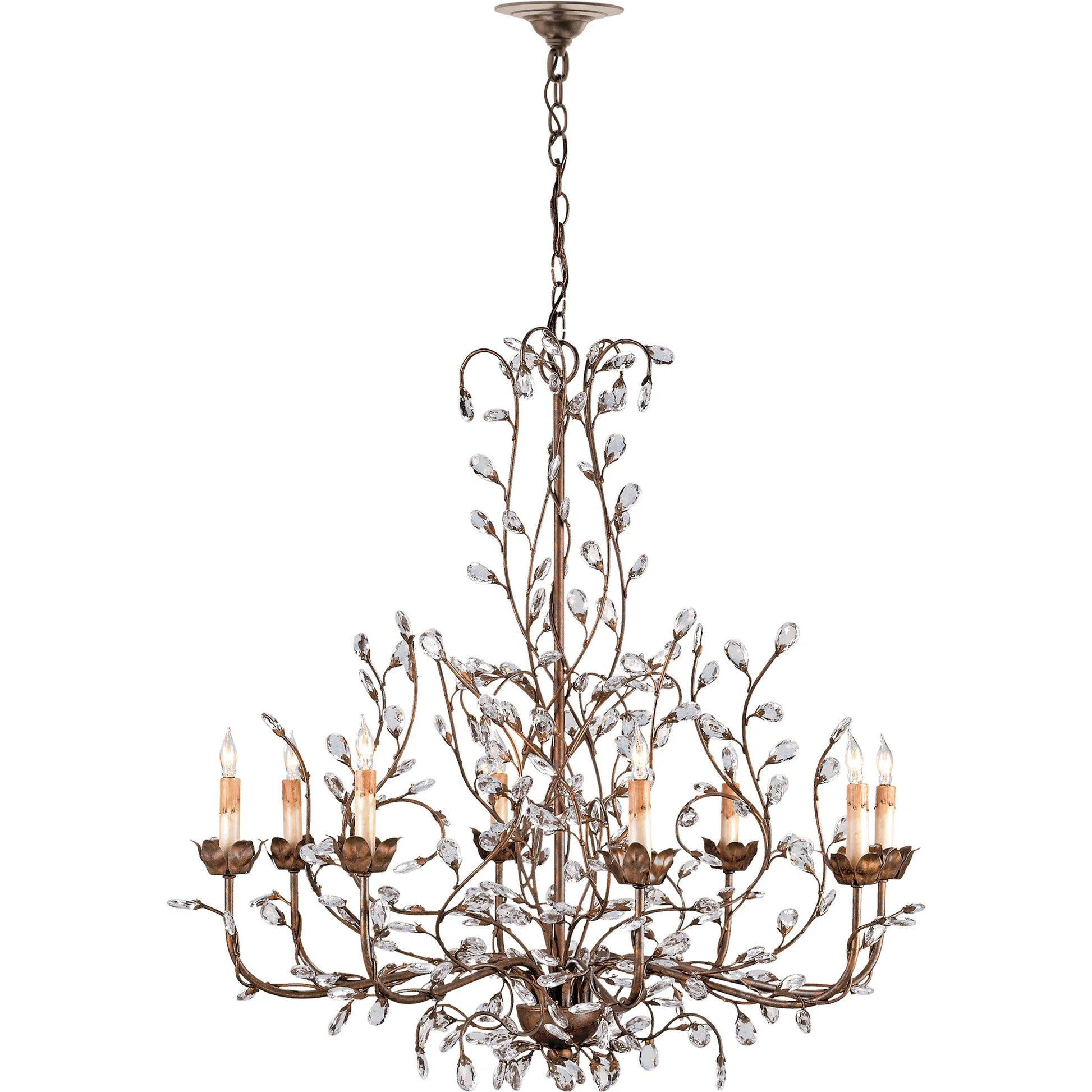 Crystal Bud Chandelier by Currey and Company. Made from unique in a traditional style.