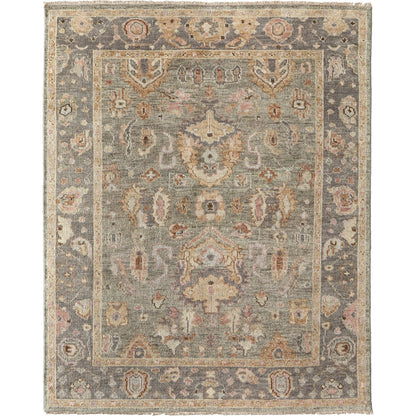 Carrington Traditional Oriental Rug - 6504F by Feizy in gray, gold, pink. Made from wool in a unique style.