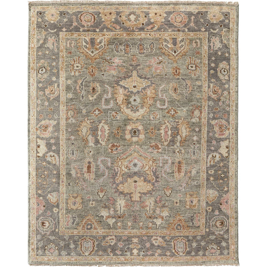 Carrington Traditional Oriental Rug - 6504F by Feizy in gray, gold, pink. Made from wool in a unique style.