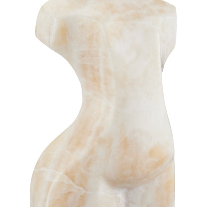 Giada Onyx Bust Sculpture by Currey and Company in natural. Made from onyx in a modern style.