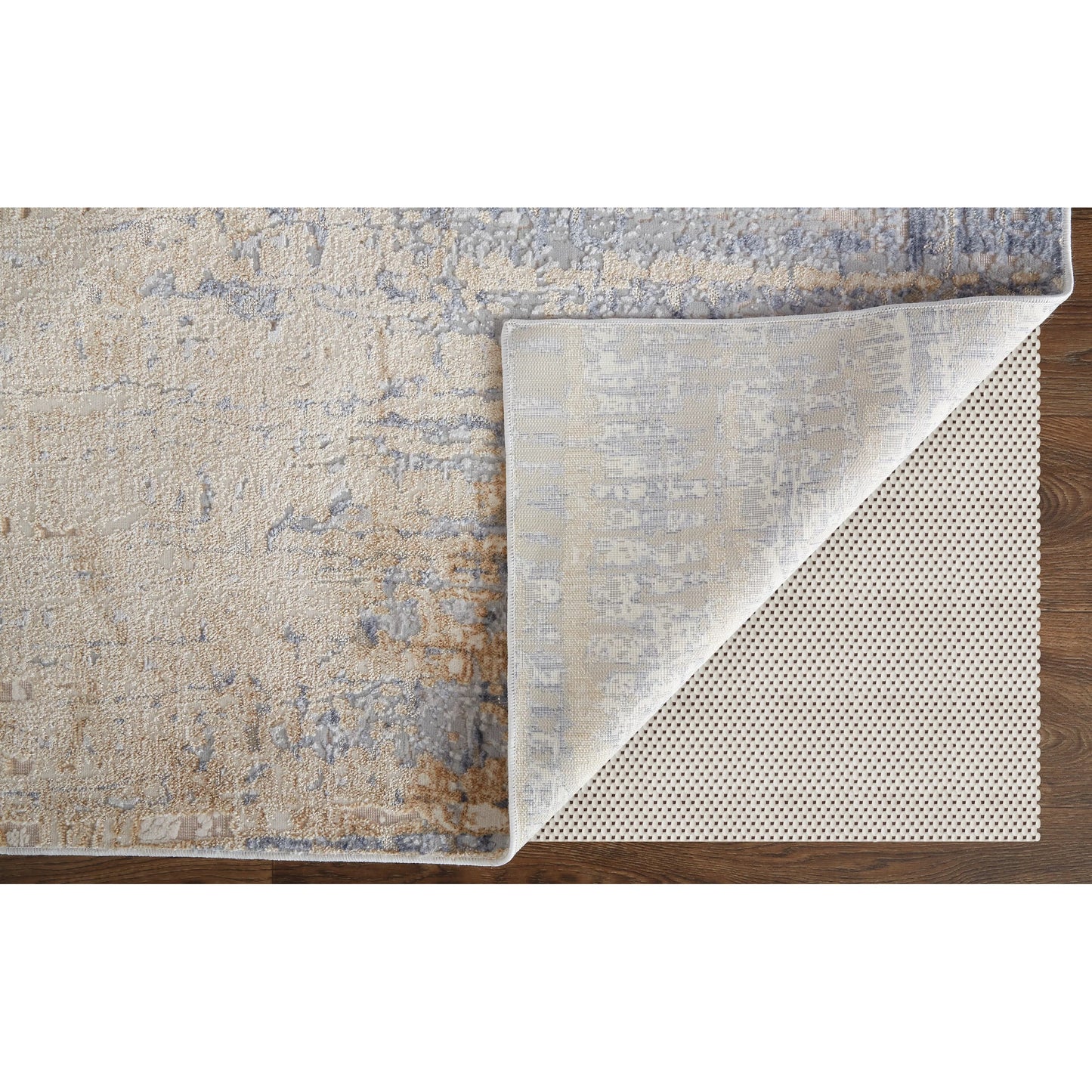 019 SI-1830253,SI-1830254,SI-1830255,SI-2006900,SI-2006903 | Closeup | Laina Transitional Gradient & Rug - 39G9F by Feizy in tan, brown, blue. Made from polypropylene, polyester in a unique style.