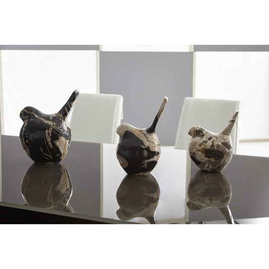 Petrified Wood Birds (Set of 3) by Phillips Collection in black, assorted, off white. Made from petrified wood in a eclectic & global style.